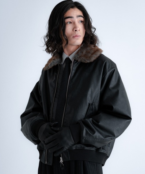 SINSS(シンス)の「Compact fur blouson / コンパクトファーブルゾン(ブルゾン・メンズ・ブラック・SMALL/LARGE/MEDIUM)」の7枚目の写真