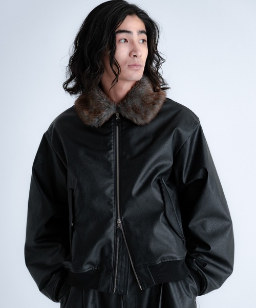 SINSS(シンス)の「Compact fur blouson / コンパクトファーブルゾン(ブルゾン・メンズ・ブラック・SMALL/LARGE/MEDIUM)」の10枚目の写真