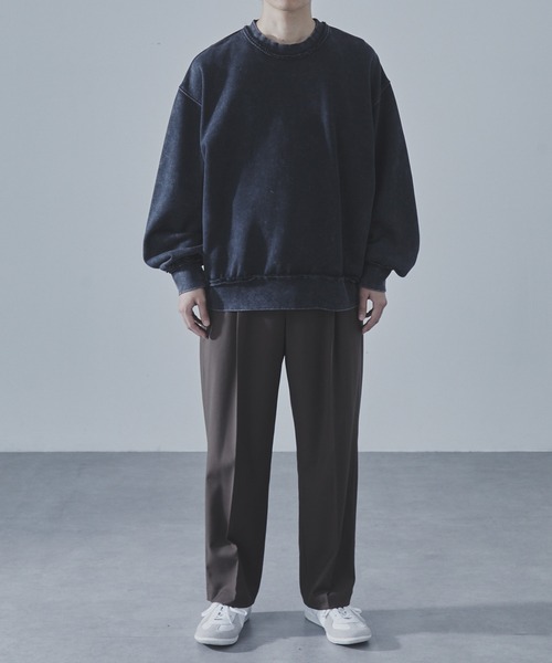 SLICK/スリック】Heavyweight Snow Wash Sweatshirt /スノーウォッシュ