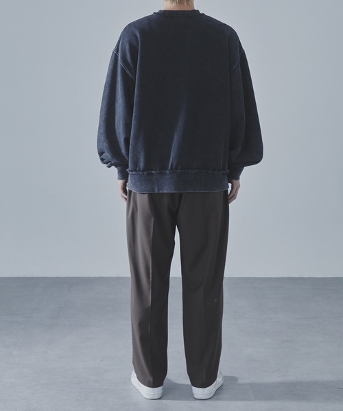 SLICK(スリック)の「【SLICK/スリック】Heavyweight Snow Wash Sweatshirt /スノーウォッシュスウェットプルオーバー / ヘビィーウェイト/セットアップ(スウェット・メンズ・ブラック/ライトグレー・1/2/3)」の14枚目の写真