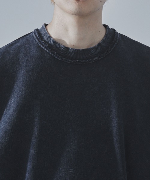 SLICK(スリック)の「【SLICK/スリック】Heavyweight Snow Wash Sweatshirt /スノーウォッシュスウェットプルオーバー / ヘビィーウェイト/セットアップ(スウェット・メンズ・ブラック/ライトグレー・1/2/3)」の8枚目の写真