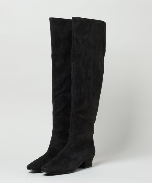 A part by（アパートバイ）の「スウェードロングブーツ（ブーツ・レディース・ブラック/ブラウン・MEDIUM/LARGE）」の7枚目の写真