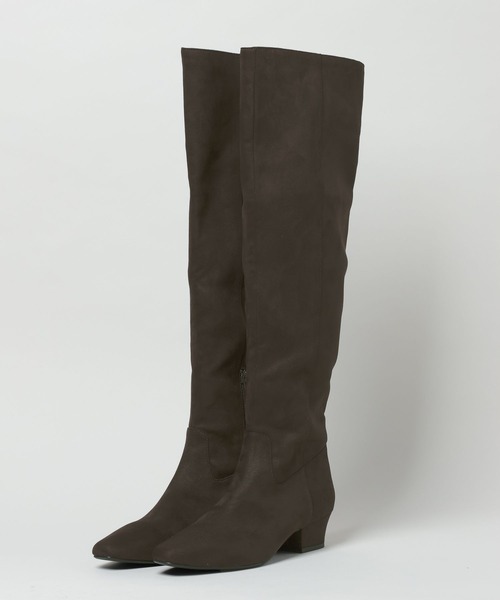 A part by（アパートバイ）の「スウェードロングブーツ（ブーツ