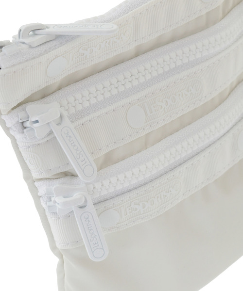 LeSportsac(レスポートサック)の「【LeSportsac】3-ZIP COSMETIC w/ STRAP(ポーチ・レディース・ホワイト/ブラック・FREE)」の5枚目の写真