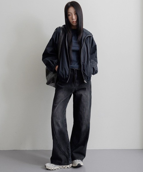 3.3 Field Trip （3.3フィールドトリップ）の「3.3 Field Trip／スライドポケットデニム（デニムパンツ・レディース・ブラック/ライトブルー・SMALL）」の9枚目の写真