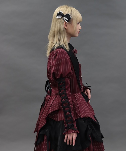 Chalmiere（シャルミエール）の「ストライプレースアップJKT