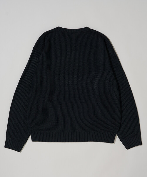 U.S. POLO ASSN.(ユーエスポロアッスン)の「U.S. POLO ASSN./ユーエスポロアッスン 別注 刺繍畔編みクルーネックニット(限定展開)(ニット/セーター・メンズ・ネイビー/サックスブルー/ブラック/グレー・MEDIUM/SMALL/LARGE)」の16枚目の写真