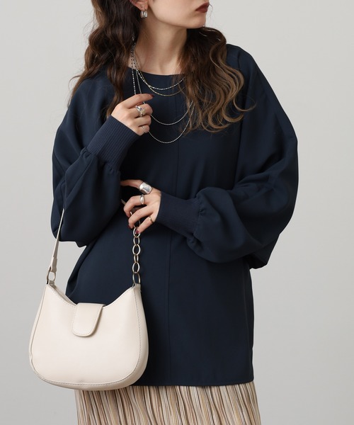 hunch(ハンチ)の「hunch 厚手ジョーゼット ドルマンプルオーバー(シャツ/ブラウス・レディース・ブラック/ブルーグレー/アイボリー・FREE)」の10枚目の写真