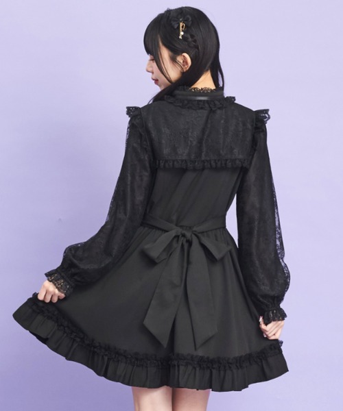 Secret Honey（シークレットハニー）の「アクセサリー付レース切替ワンピース（ワンピース・レディース・ピンク/ブラック・MEDIUM）」の8枚目の写真