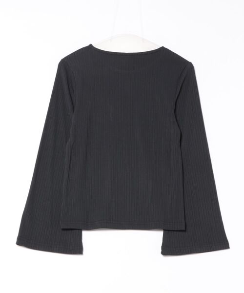 Lace Ladies(レースレディース)の「ランダム リブ ストレッチ フレアスリーブ カットソー(Tシャツ/カットソー・レディース・チャコールグレー・S/FREE)」の14枚目の写真