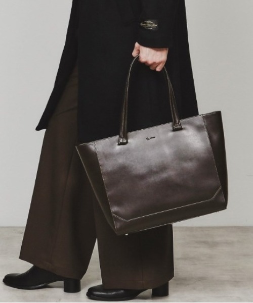 Refined Leather トートバッグ/ビジネス/A4収納可/ONOFF兼用（トート