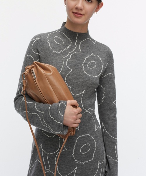 marimekko karla ブラック ショルダーバッグ Karla ショルダーバッグ〈Members Week対象〉 | レザーバッグ