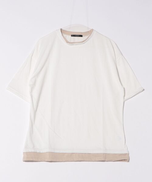 NO WAY（ノーウェイ）の「/フェイクレイヤードTシャツ/（Tシャツ/カットソー・メンズ・ブラック/ベージュ/ブラウン/カーキ/ホワイト/ブルー・LARGE/X-LARGE/MEDIUM）」の8枚目の写真