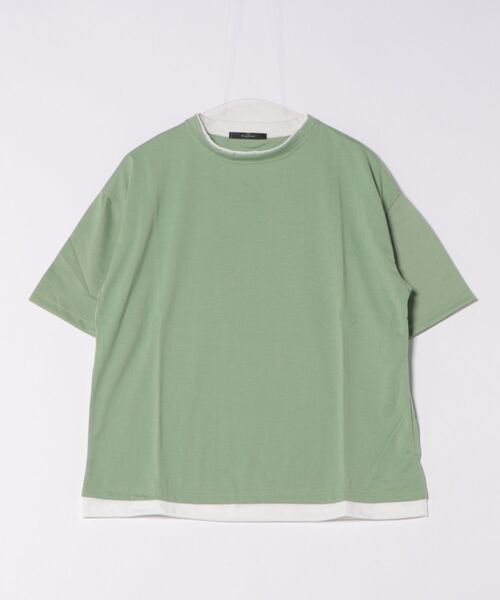 NO WAY（ノーウェイ）の「/フェイクレイヤードTシャツ/（Tシャツ/カットソー・メンズ・ブラック/ベージュ/ブラウン/カーキ/ホワイト/ブルー・LARGE/X-LARGE/MEDIUM）」の10枚目の写真