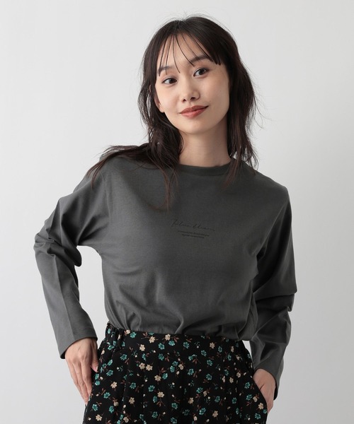 FOUND GOOD（ファウンドグッド）の「あったか綿プリントロンT（Tシャツ/カットソー・レディース・グレー系8/ホワイト系6/ホワイト系7/ホワイト系5・L/M/S）」の4枚目の写真