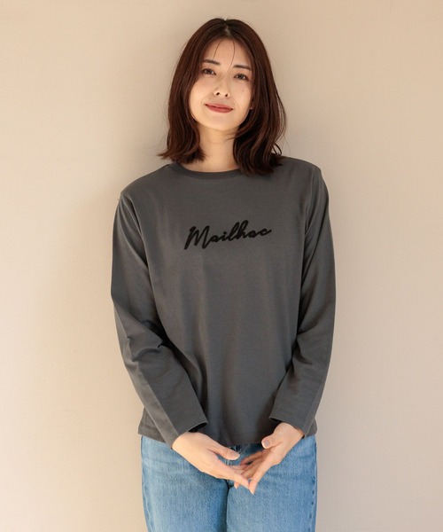 FOUND GOOD(ファウンドグッド)の「あったか綿プリントロンT(Tシャツ/カットソー・レディース・グレー系8/ホワイト系6/ホワイト系7/ホワイト系5/ホワイト系3/グレー系9/ベージュ/ホワイト系4・L/M/S)」の2枚目の写真