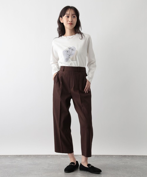 FOUND GOOD（ファウンドグッド）の「あったか綿プリントロンT（Tシャツ/カットソー・レディース・グレー系8/ホワイト系6/ホワイト系7/ホワイト系5・L/M/S）」の9枚目の写真