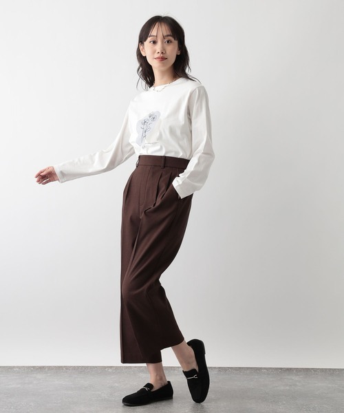 FOUND GOOD（ファウンドグッド）の「あったか綿プリントロンT（Tシャツ/カットソー・レディース・グレー系8/ホワイト系6/ホワイト系7/ホワイト系5・L/M/S）」の10枚目の写真