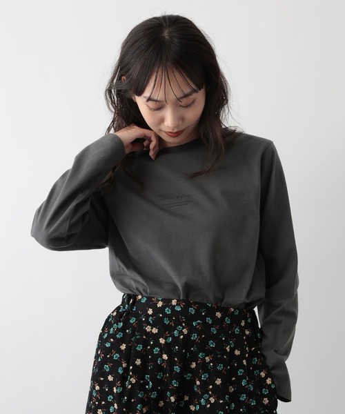 FOUND GOOD（ファウンドグッド）の「あったか綿プリントロンT（Tシャツ/カットソー・レディース・グレー系8/ホワイト系6/ホワイト系7/ホワイト系5・L/M/S）」の14枚目の写真