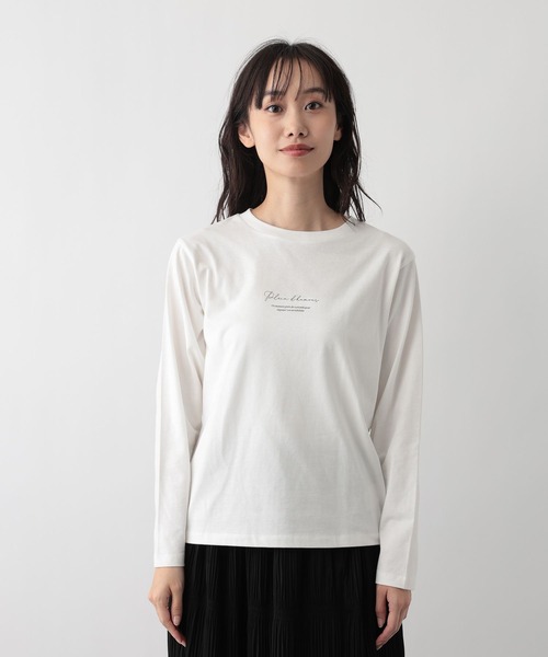 FOUND GOOD（ファウンドグッド）の「あったか綿プリントロンT（Tシャツ/カットソー・レディース・グレー系8/ホワイト系6/ホワイト系7/ホワイト系5・L/M/S）」の16枚目の写真