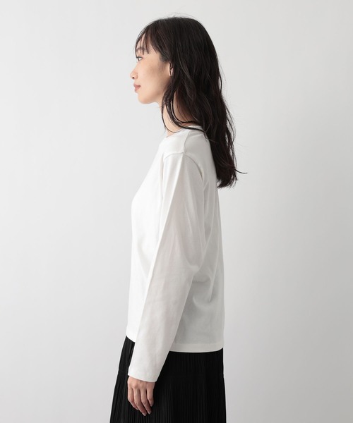 FOUND GOOD（ファウンドグッド）の「あったか綿プリントロンT（Tシャツ/カットソー・レディース・グレー系8/ホワイト系6/ホワイト系7/ホワイト系5・L/M/S）」の17枚目の写真