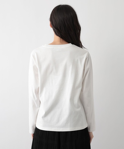 FOUND GOOD（ファウンドグッド）の「あったか綿プリントロンT（Tシャツ/カットソー・レディース・グレー系8/ホワイト系6/ホワイト系7/ホワイト系5・L/M/S）」の18枚目の写真