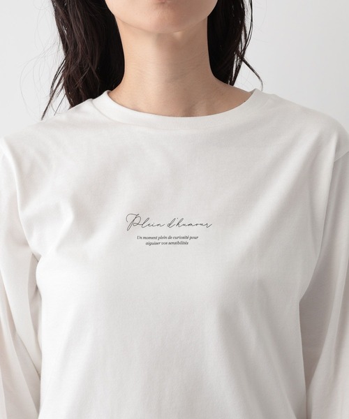 FOUND GOOD（ファウンドグッド）の「あったか綿プリントロンT（Tシャツ/カットソー・レディース・グレー系8/ホワイト系6/ホワイト系7/ホワイト系5・L/M/S）」の19枚目の写真