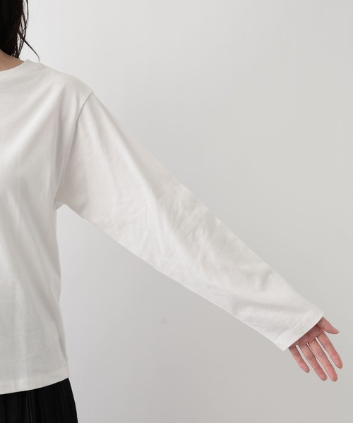 FOUND GOOD（ファウンドグッド）の「あったか綿プリントロンT（Tシャツ/カットソー・レディース・グレー系8/ホワイト系6/ホワイト系7/ホワイト系5・L/M/S）」の20枚目の写真