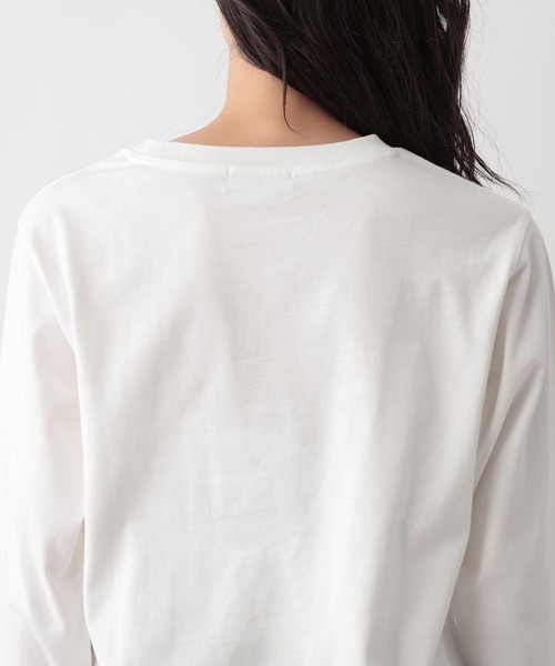 FOUND GOOD（ファウンドグッド）の「あったか綿プリントロンT（Tシャツ/カットソー・レディース・グレー系8/ホワイト系6/ホワイト系7/ホワイト系5・L/M/S）」の22枚目の写真