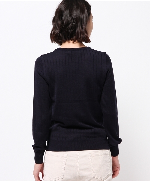 GALLARDAGALANTE(ガリャルダガランテ)の「クルーワイドリブニット(ニット/セーター・レディース・グレー/ネイビー/カーキ・FREE)」の6枚目の写真