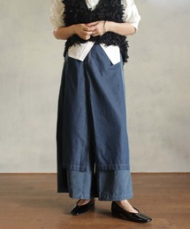 BITTOKO（ビットコ）の「ダブルフェイススカート風パンツ（デニムパンツ）」