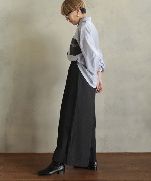 BITTOKO（ビットコ）の「ダブルフェイススカート風パンツ（デニムパンツ・レディース・ブラック/ネイビー・FREE）」の12枚目の写真