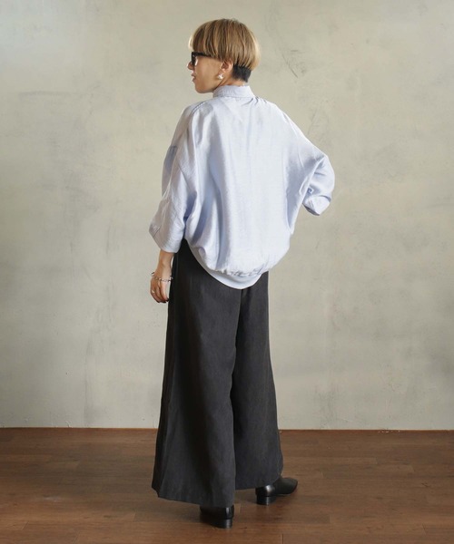 BITTOKO（ビットコ）の「ダブルフェイススカート風パンツ（デニムパンツ・レディース・ブラック/ネイビー・FREE）」の13枚目の写真