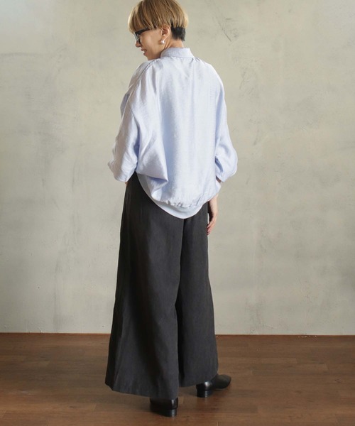 BITTOKO（ビットコ）の「ダブルフェイススカート風パンツ（デニムパンツ・レディース・ブラック/ネイビー・FREE）」の14枚目の写真