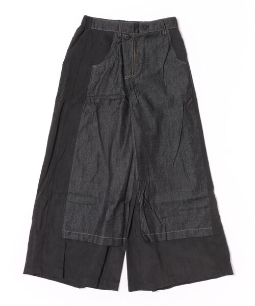 BITTOKO（ビットコ）の「ダブルフェイススカート風パンツ（デニムパンツ・レディース・ブラック/ネイビー・FREE）」の15枚目の写真