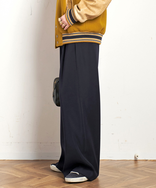 EVERYDAY I LIKE.（エヴリディアイライク）の「*イージーワイドパンツ（スラックス・レディース・ブラック/ネイビー/ブラウン・34/36/38）」の20枚目の写真