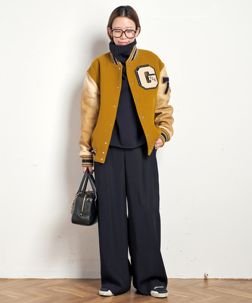 EVERYDAY I LIKE.（エヴリディアイライク）の「*イージーワイドパンツ（スラックス・レディース・ブラック/ネイビー/ブラウン・34/36/38）」の22枚目の写真