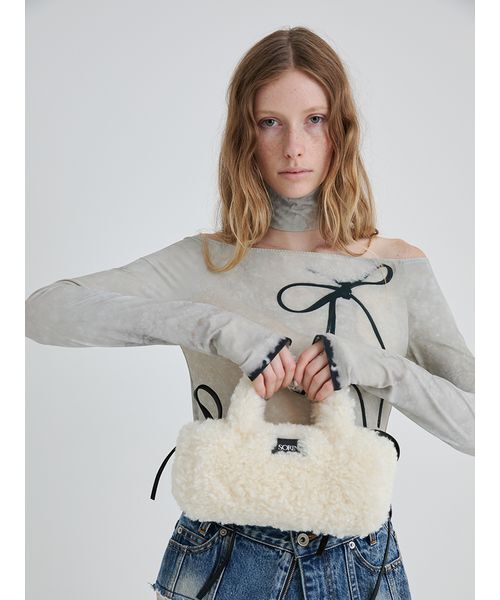 セール】Synthetic Fur Mini Boston/シンセティックファーミニボストン