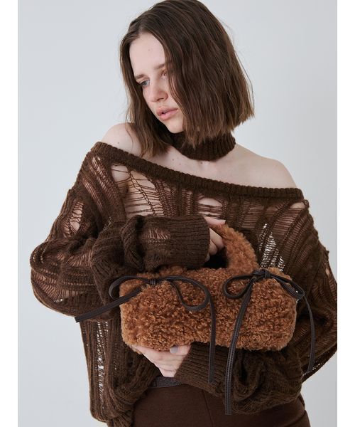 セール】Synthetic Fur Mini Boston/シンセティックファーミニボストン