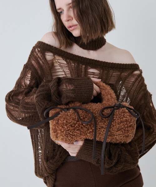 セール】Synthetic Fur Mini Boston/シンセティックファーミニボストン