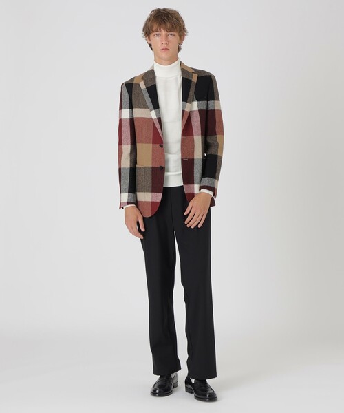 BLACK LABEL CRESTBRIDGE（ブラックレーベル・クレストブリッジ）の「【10th ANNIVERSARY】プレミアムブリティッシュツイードクレストブリッジチェックジャケット（テーラードジャケット・メンズ・レッド系その他2・M/L/XL）」の2枚目の写真