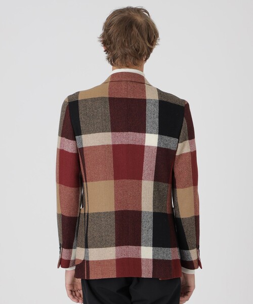 BLACK LABEL CRESTBRIDGE（ブラックレーベル・クレストブリッジ）の「【10th ANNIVERSARY】プレミアムブリティッシュツイードクレストブリッジチェックジャケット（テーラードジャケット・メンズ・レッド系その他2・M/L/XL）」の5枚目の写真