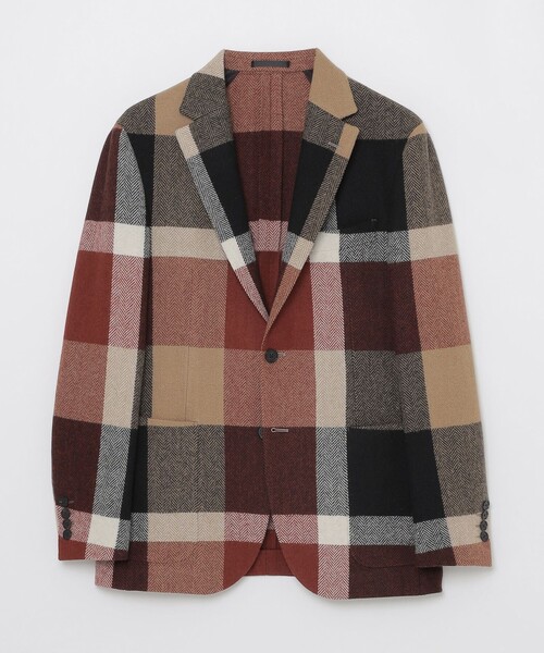 BLACK LABEL CRESTBRIDGE（ブラックレーベル・クレストブリッジ）の「【10th ANNIVERSARY】プレミアムブリティッシュツイードクレストブリッジチェックジャケット（テーラードジャケット・メンズ・レッド系その他2・M/L/XL）」の9枚目の写真