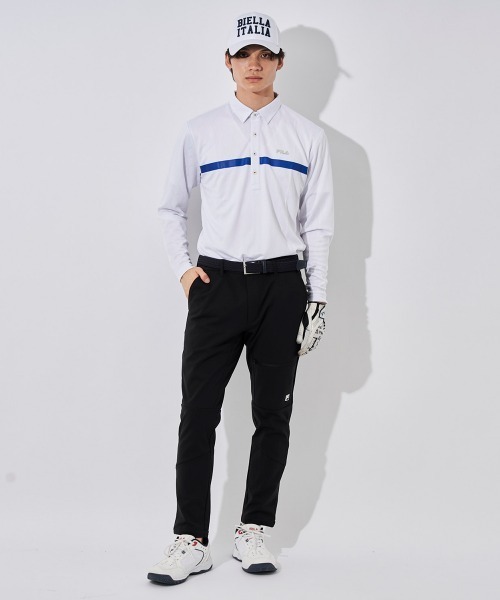 FILA GOLF(フィラゴルフ )の「【FILAGOLF/フィラゴルフ】長袖ジャガードシャツ|リサイクル素材使用・ストレッチ|ゴルフ・秋冬対応(シャツ/ブラウス・メンズ・ブラック/ホワイト・X-LARGE/MEDIUM/LARGE)」の7枚目の写真