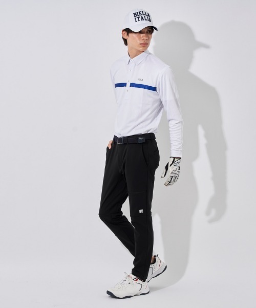 FILA GOLF(フィラゴルフ )の「【FILAGOLF/フィラゴルフ】長袖ジャガードシャツ|リサイクル素材使用・ストレッチ|ゴルフ・秋冬対応(シャツ/ブラウス・メンズ・ブラック/ホワイト・X-LARGE/MEDIUM/LARGE)」の9枚目の写真