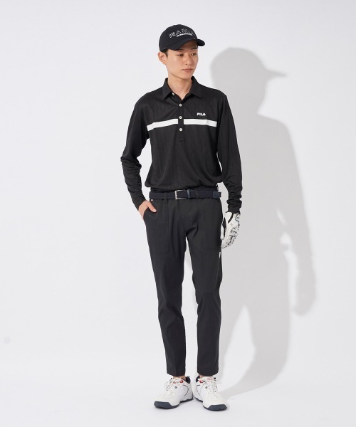 FILA GOLF(フィラゴルフ )の「【FILAGOLF/フィラゴルフ】長袖ジャガードシャツ|リサイクル素材使用・ストレッチ|ゴルフ・秋冬対応(シャツ/ブラウス・メンズ・ブラック/ホワイト・X-LARGE/MEDIUM/LARGE)」の16枚目の写真