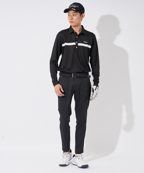 FILA GOLF(フィラゴルフ )の「【FILAGOLF/フィラゴルフ】長袖ジャガードシャツ|リサイクル素材使用・ストレッチ|ゴルフ・秋冬対応(シャツ/ブラウス・メンズ・ブラック/ホワイト・X-LARGE/MEDIUM/LARGE)」の17枚目の写真
