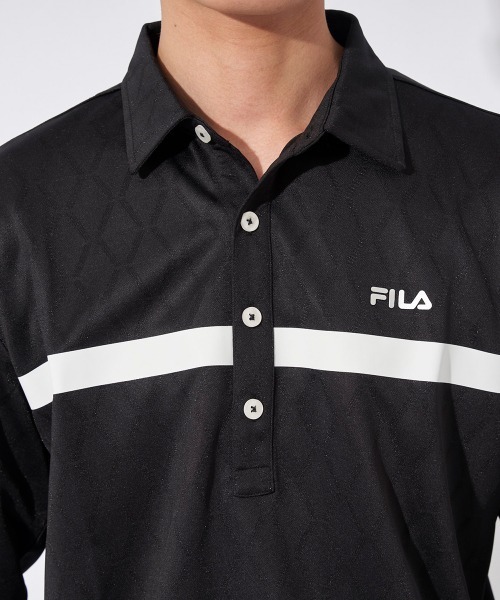 FILA GOLF(フィラゴルフ )の「【FILAGOLF/フィラゴルフ】長袖ジャガードシャツ|リサイクル素材使用・ストレッチ|ゴルフ・秋冬対応(シャツ/ブラウス・メンズ・ブラック/ホワイト・X-LARGE/MEDIUM/LARGE)」の19枚目の写真