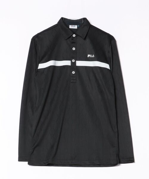 FILA GOLF(フィラゴルフ )の「【FILAGOLF/フィラゴルフ】長袖ジャガードシャツ|リサイクル素材使用・ストレッチ|ゴルフ・秋冬対応(シャツ/ブラウス・メンズ・ブラック/ホワイト・X-LARGE/MEDIUM/LARGE)」の22枚目の写真