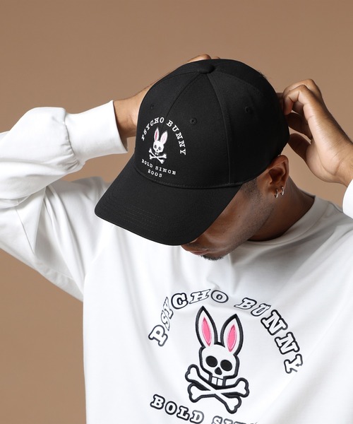 Psycho Bunny(サイコバニー)の「【20th Anniversary】アニバーサリーリミテッドエディション ツイルキャップ(キャップ・メンズ・ブラック・FREE)」の2枚目の写真